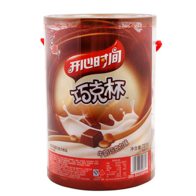 喜之郎开心时间牛奶巧克力味巧克杯桶装720克