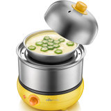 小熊（Bear）ZDQ-2191 煮蛋器 （双层蒸蛋器 14个蛋 不锈钢煎蛋器 ）送电动搅拌棒
