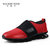 火枪手春季男鞋运动鞋网面休闲鞋男士弹簧减震跑步鞋X61N305B(红色 39)
