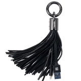 睿量REMAX 流苏便携数据线 3.0A快速充电 钥匙漂亮吊环(黑色)