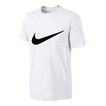 耐克运动T恤男短袖纯棉圆领运动T恤夏季男士休闲圆领T恤上衣薄款(白色 XL)