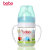 乐儿宝(bobo) 安全玻璃自动宽口奶瓶(120毫升-变流量-带手柄+吸管) 120ml(蓝色)