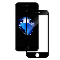 iPhone全屏钢化膜 iphone8/7/X/6s钢化膜 苹果8plus钢化玻璃膜 全覆盖手机膜保护膜贴膜蓝光膜软边(全屏黑色 iPhone8Plus)