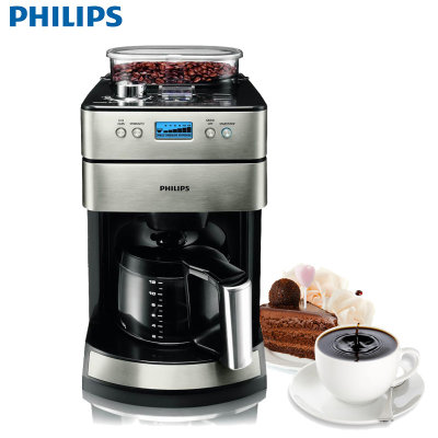 Philips/飞利浦 HD7751咖啡机家用现磨全自动商用一体美式咖啡机(浅灰色 热销)