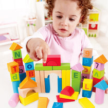 Hape积木玩具80粒数字字母E8402 国美超市甄选