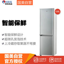 韩电（KEG）BCD-188CM 188升L双门机械（拉丝银色）冰箱
