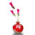 欧式陶瓷花瓶摆件 小花瓶干花水培花器不含底座(8cm红结晶)