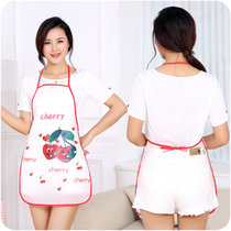 韩版时尚防水可爱卡通围裙A868夏季厨房无袖水果家用围裙lq0130(西瓜)