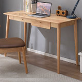 家逸 实木书桌1米电脑桌北欧简约办公桌1.2米写字台家用中小学生学习桌 (默认)