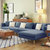金屋藏娇 沙发 布艺沙发 大小户型贵妃位日式沙发 北欧沙发组合 客厅家具(蓝色 单人位+双人位+左贵妃(3.12M))