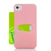亿色 (ESR) 手机保护套保护壳外壳外套苹果iPhone4/4S磨砂（粉色）（带卡槽/赠贴膜）