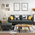 一米色彩沙发 布艺沙发 北欧中小户型 简约 休闲 现代 客厅 组合可拆洗 布沙发(深灰色 脚踏)