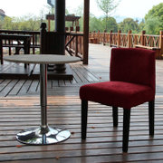 择木宜居 实木布艺餐椅餐凳休闲椅现代简约办公椅子电脑椅(红色 一张餐椅)