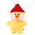 爱迷糊毛绒玩具可爱网红鸭子公仔 新款玻尿酸鸭玩偶 小黄鸭公仔儿童礼物(款式3红色毛线帽 30cm)