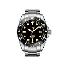 宝柏士（BLWRX）316钢壳钢带BL116632瑞士夜光针男款手表(黑面金钉)