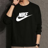 Nike耐克男装 春季新款运动服跑步训练休闲服舒适圆领长袖T恤时尚外套潮流套头衫CI6292-010(黑色 S)