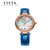 飞亚达（FIYTA）心弦系列机械女士牛皮防水手表(蓝色LA869002.PWLD 皮带)