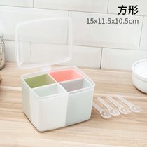 家居厨房用品调味盒分体式保鲜盒圆形组合三格调料盒DS207   3065(方形 1个装)
