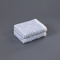 图强双层元素童巾t2096-蓝色2条 柔软透气 速干亲肤