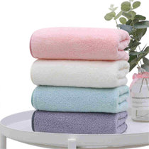 斜月三星珊瑚绒毛巾5条装 速干洗脸巾 柔软舒适吸水性强