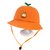 SUNTEK儿童渔夫帽女男韩版定制小黄帽日系小丸子帽定做幼儿园小学生帽子(56CM（5-8岁） 桔色小草（定制名字）)