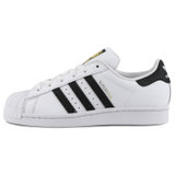 Adidas阿迪达斯三叶草金标贝壳头经典款黑白低帮板鞋贝壳鞋FU7712(35.5 白色)