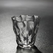 茶杯套装单个玻璃杯家用酒杯子高颜值茶具喝茶杯品茗杯锤纹小杯子(透明菱形玻璃杯1个)