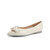 森达2021秋季新款商场同款珍珠尖头气质平底女单鞋3WE01CQ1(米白 36)