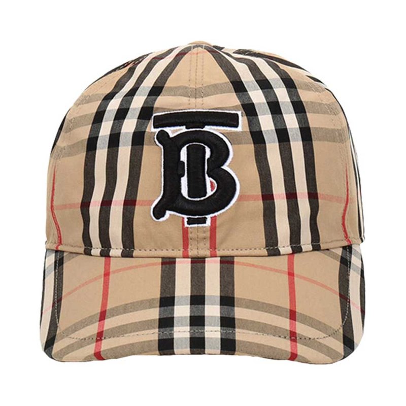 burberry/巴宝莉男女同款棕色棉质tb标棒球帽s码其他
