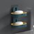 肥皂盒壁挂式创意双层沥水免打孔家用卫生间浴室肥皂架香皂置物架(深蓝)