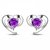 珍妮雅（xenia）CEH045紫色诱惑水晶耳钉