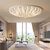 现代圆形led吸顶灯 个性创意奢华新款客厅卧室房间灯(1m 白光)