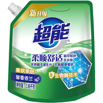 超能洗衣液2.88kg 植翠低泡易漂天然椰油洗衣液柔顺剂
