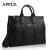 APPLE苹果公司 手提包 牛皮 男 公文包 时尚男包 单肩包 斜挎包13015(黑色)