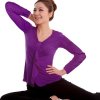 菩尔瑜伽服套装秋冬上衣正品RS196Y大码瑜珈健身舞蹈服新款(紫 M)
