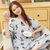 猫人MIIOW睡衣女居家服新款可爱休闲舒适短袖宽松两件套装(灰蓝 XL)
