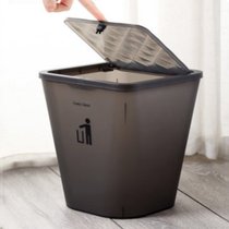 俊采云JCY-2A垃圾桶家用防摔分类大号客厅卧室厨房卫生间酒店垃圾桶带盖方形（单位：个）(黑色)