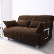 择木宜居 多功能折叠沙发床 沙发现代简约布艺组合沙发(深棕色的 大号1.5m规格)