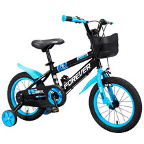永久 （FOREVER）儿童自行车男女款小孩单车脚踏车儿童自行车宝宝童车12寸、14寸、16寸(黑蓝色 14寸)