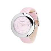 贝捷（Berze）BO057 SPP女士专属水晶真皮棱格表带手表（粉色）