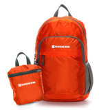 瑞世（SUISSEWIN） 休闲时尚双肩包可折叠电脑背包运动包轻便收纳携带户外旅行包(橙色 小包为折叠效果)