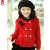 2013秋装新款淑女双排扣韩版公主中大童呢子大衣短外套13CG2602(红色 120)