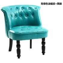 TIMI美式沙发 休闲沙发 简约沙发组合 单人双人三人沙发 客厅沙发组合 美式油蜡皮革沙发(青绿色 三人沙发)