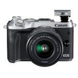 佳能(Canon) EOS M6 微单 含EOS-M镜头mm(15-45mm IS STM银 套餐一)