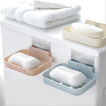 玖沫 浴室创意吸盘肥皂盒壁挂式香皂架沥水香皂盒置物架卫生间免打孔托2个