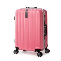 丹爵新款铝框行李箱万向轮旅行箱TSA海关锁硬箱登机箱托运箱D22(粉红色 20寸)