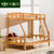 卡富丹家具 现代中式榉木子母床高低床木质儿童双层1.5米宝宝上下床卧室小户型双层实木床511