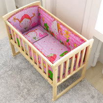 竹咏汇  实木婴儿床 宝宝摇篮床 小摇床儿童床可变书桌(4)