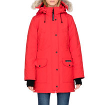 CANADA GOOSE女士红色TRILLIUM时尚保暖白鸭绒羽绒服660L-REDXXS红 时尚百搭