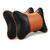 卡饰得(CARCHAD) 皮革头枕 骨头枕  环保无异味 高弹性 汽车枕 对装*2个(橙色)